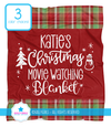 Golly Girls: Christmas Movie Watching Personalized Fleece Blanket