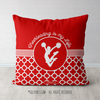 Red Quatrefoil Cheerleading is my Life Throw Pillow - Golly Girls