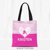 Golly Girls: Personalized Cute Simple Pink Polka-Dots Softball Tote Bag