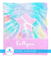 Rainbow Stars Personalized Gymnastics Fleece Blanket