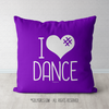 I Hashtag Heart Dance Purple Throw Pillow - Golly Girls