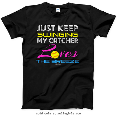 Golly Girls: Just Keep Swinging Softball T-Shirt (Youth-Adult)