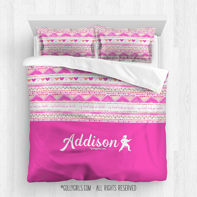 Golly Girls: My Heart Beats Personalized Karate Comforter or Set