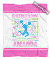 Golly Girls: Personalized Pastel Cheerleading Typography Fleece Throw Blanket