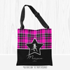 Personalized Plaid and Silver Star Soccer Tote Bag - Golly Girls