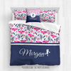 Golly Girls: Tropical Flowers Personalized Basketball Comforter Or Set