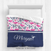 Golly Girls: Tropical Flowers Personalized Figure Skating Comforter Or Set