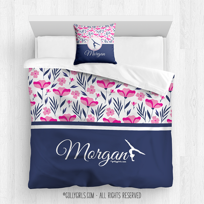 Golly Girls: Tropical Flowers Personalized Gymnastics Comforter Or Set