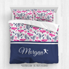 Golly Girls: Tropical Flowers Personalized Softball Comforter Or Set