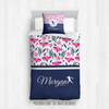 Golly Girls: Tropical Flowers Personalized Softball Comforter Or Set