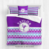 Golly Girls: Personalized Purple Snapped Pattern Figure Skating Comforter Or Set