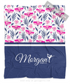 Golly Girls: Tropical Flowers Personalized Figure Skating Fleece Throw Blanket