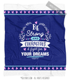 Be Strong for Your Dreams Blue Fleece Throw Blanket - Golly Girls