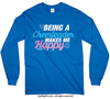 Being a Cheerleader Makes Me Happy Long Sleeve T-Shirt (Youth-Adult) - Golly Girls