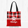 Personalized Red and Black Plaid Dance Tote Bag - Golly Girls