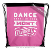 Dance is My Favorite Pink Drawstring Backpack - Golly Girls