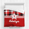 Red and Black Plaid Dance Personalized Comforter Or Set - Golly Girls