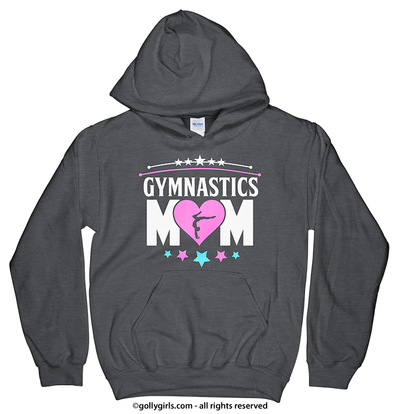 Golly Girls: Gymnastics Mom Heart and Stars Hoodie