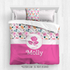 Springtime Pink Sweet Floral Every Girl Personalized Comforter Or Set - Golly Girls