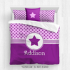 Pink With Purple Stars Every Girl Personalized Comforter Or Set - Golly Girls