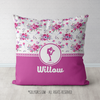 Golly Girls: Floral and Lace Personalized Figure Skating Throw Pillow