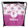 Golly Girls: Floral and Lace Personalized Figure Skating Drawstring Backpack