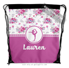 Golly Girls: Floral and Lace Personalized Gymnastics Drawstring Backpack