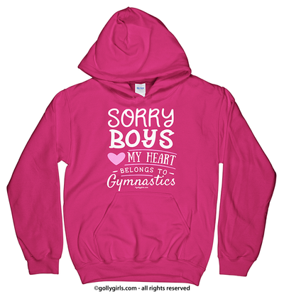 Sorry Boys Gymnastics Heart Hoodie (Youth-Adult) - Golly Girls