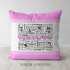 Gymnastics Typography With Lace Stripe Throw Pillow - Golly Girls