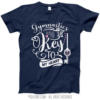 Gymnastics Key To My Heart T-Shirt (Youth-Adult) - Golly Girls