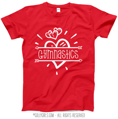 Split Heart Gymnastics T-Shirt (Youth-Adult) - Golly Girls