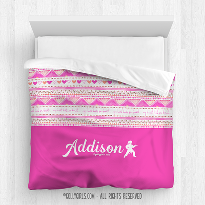 Golly Girls: My Heart Beats Personalized Karate Comforter or Set