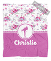 Golly Girls: Floral and Lace Personalized Karate Fleece Throw Blanket