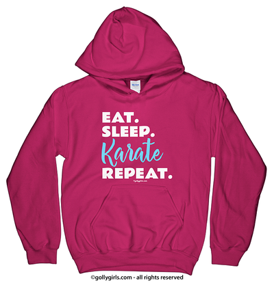 Eat Sleep Karate Hoodie (Youth-Adult) - Golly Girls