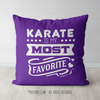 Karate is My Favorite Purple Throw Pillow - Golly Girls