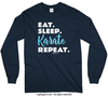 Eat Sleep Karate Long Sleeve T-Shirt (Youth-Adult) - Golly Girls