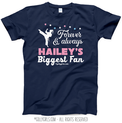 Golly Girls: Personalized Biggest Fan Martial Arts T-Shirt (Youth-Adult)