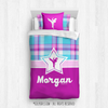 Golly Girls: Bubblegum Plaid Martial Arts Personalized Comforter Or Set