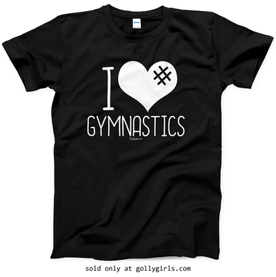 Golly Girls: I Hashtag Heart Gymnastics T-Shirt (Youth-Adult)