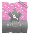 Golly Girls: Personalized Soccer Among The Stars Fleece Throw Blanket