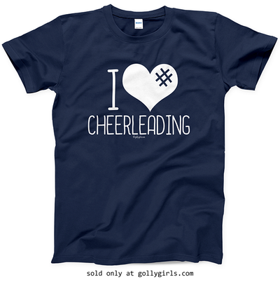 Golly Girls: I Hashtag Heart Cheerleading T-Shirt (Youth-Adult)