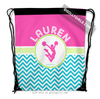 Golly Girls: Personalized Multi-Color Chevron Cheer Drawstring Backpack