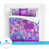 Golly Girls: Purple and Blue Tie Dye Dance Personalized Comforter Or Set
