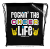 Golly Girls: Rockin' The Cheer Life Black Drawstring Backpack