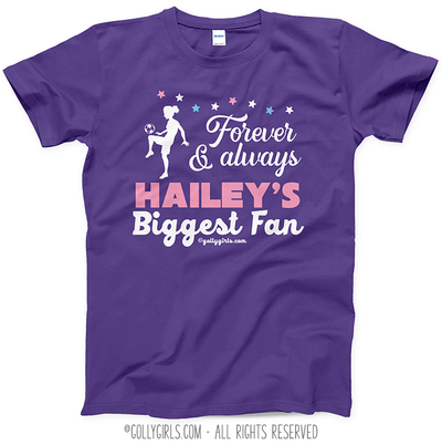 Golly Girls: Personalized Biggest Fan Soccer T-Shirt (Youth-Adult)