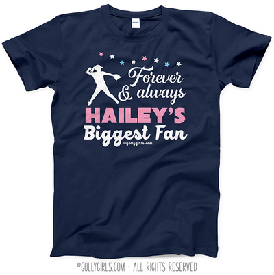 Golly Girls: Personalized Biggest Fan Softball T-Shirt (Youth-Adult)