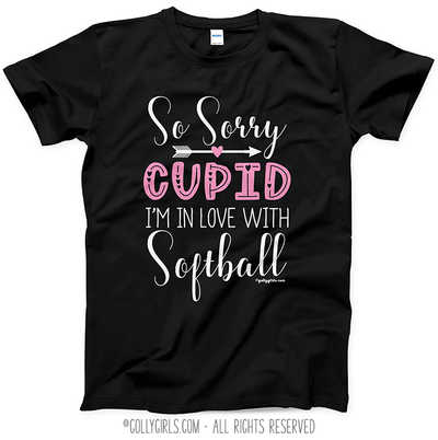 Sorry Cupid Softball T-Shirt (Youth-Adult) - Golly Girls