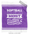 Softball is My Favorite Purple Fleece Throw Blanket - Golly Girls
