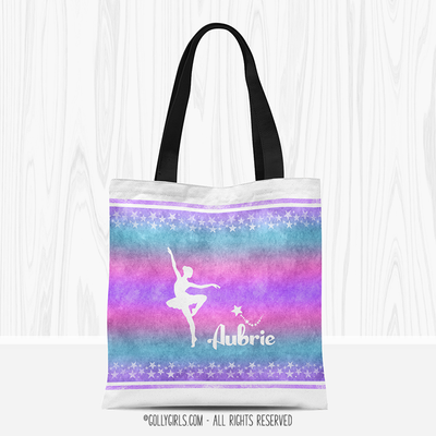 Personalized Starry Sky Dance Tote Bag - Golly Girls