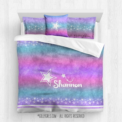 Starry Sky Every Girl Personalized Comforter Or Set - Golly Girls